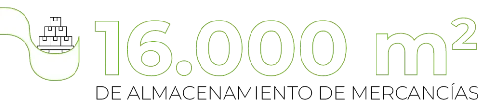16.000 m2 de almacenamiento de mercancias